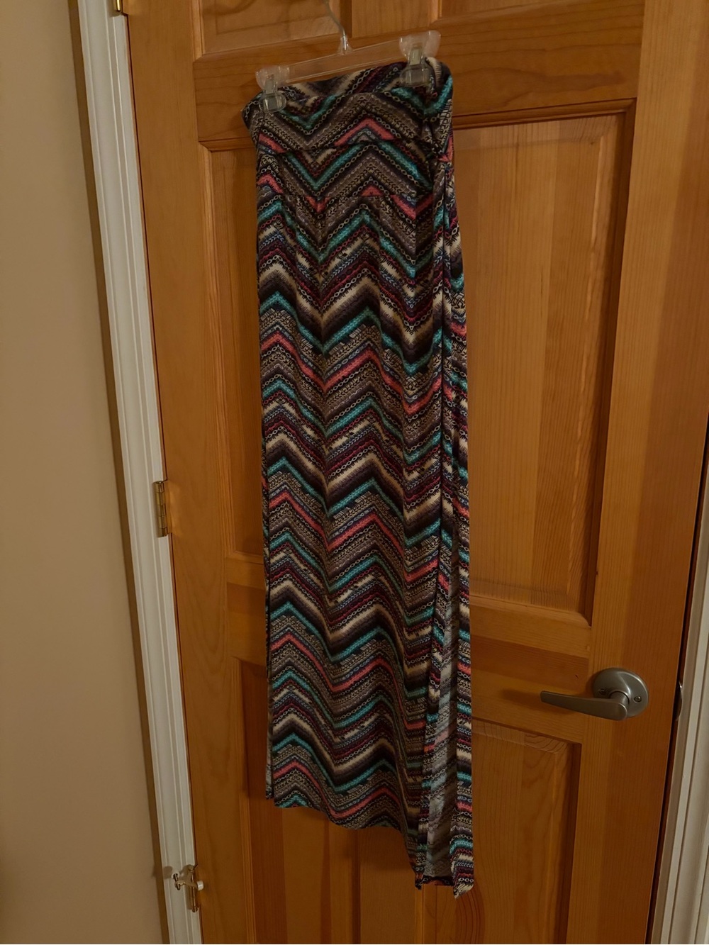 Multi-Color Chevron Maxi Skirt